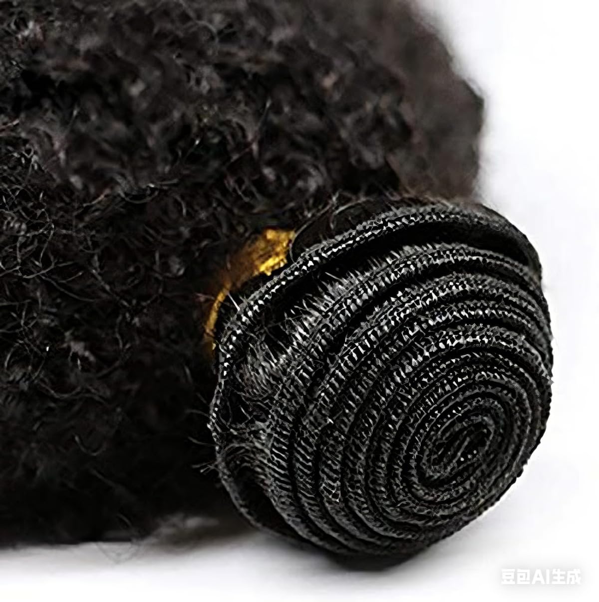 Mongolian Afro Kinky Curly Bundles Human Hair Bundles 14 16 18 Inches 4B 4C Afro Kinky Bulk Human Hair Virgin Hair Burmese Curly Weave Bundles for Black Women Weft Natural Black Color